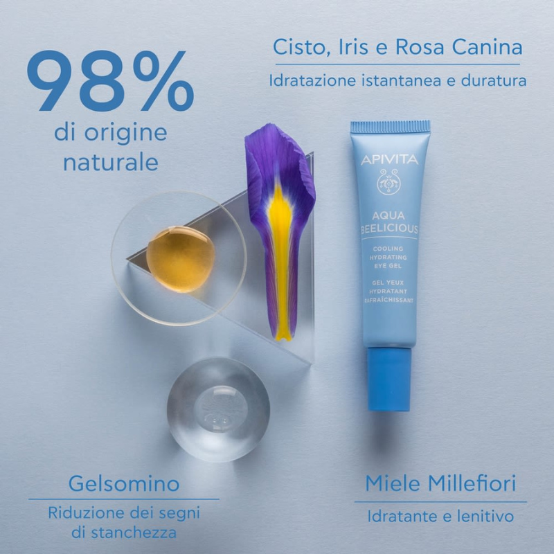 APIVITA - AQUA BEELICIOUS Gel Occhi Idratante Rinfrescante 15ml - immagine 3