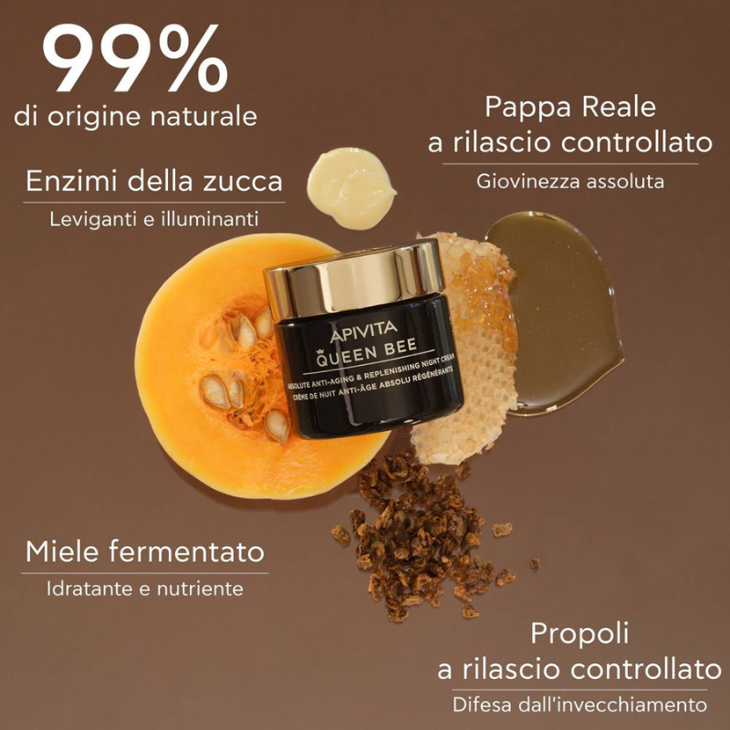 APIVITA - QUEEN BEE Crema Notte Anti-età Assoluta & Rimpolpante - immagine 2
