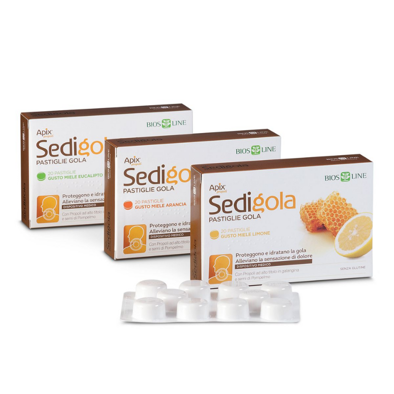 BIOSLINE - SEDIGOLA Pastiglie Gola MIELE ARANCIA - immagine 2