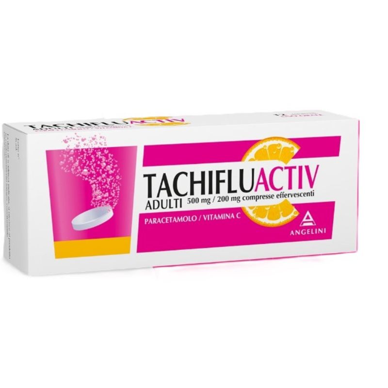 TACHIFLUACTIV ADULTI 500 mg / 200 mg compresse effervescenti