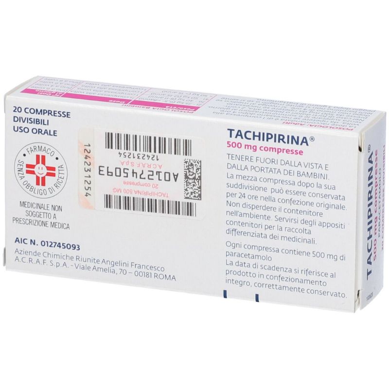 TACHIPIRINA 500MG 20 COMPRESSE - immagine 3