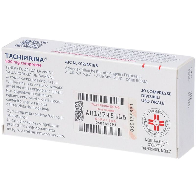 TACHIPIRINA 500MG 30 COMPRESSE - immagine 2