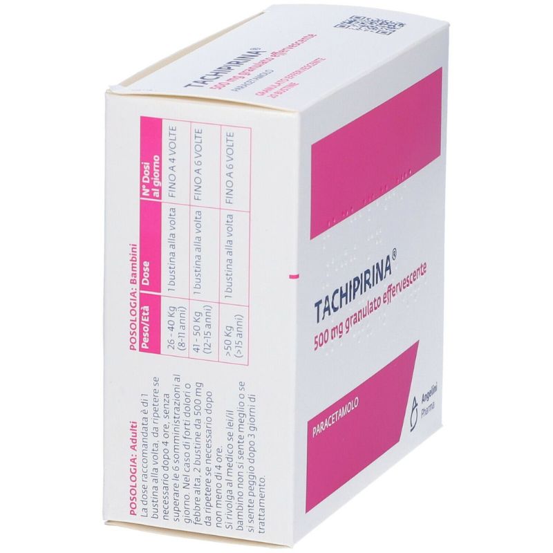 TACHIPIRINA 500 mg GRANULATO EFFERVESCENTE 20 BUSTINE - immagine 3