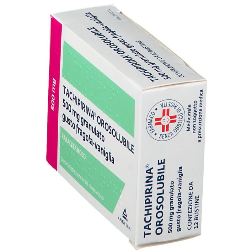 TACHIPIRINA OROSOLUBILE 500 mg granulato gusto fragola-vaniglia - immagine 2