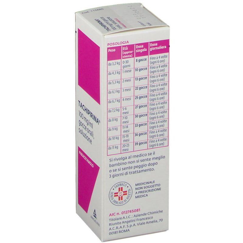 TACHIPIRINA 100 mg/ml GOCCE ORALI, SOLUZIONE - immagine 3