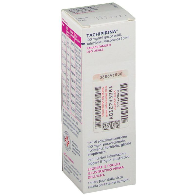 TACHIPIRINA 100 mg/ml GOCCE ORALI, SOLUZIONE - immagine 4