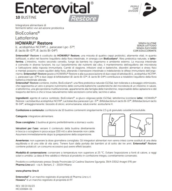 ENTEROVITAL RESTORE bustine - immagine 2
