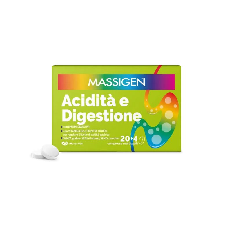 MASSIGEN - Acidità E Digestione 24 Capsule