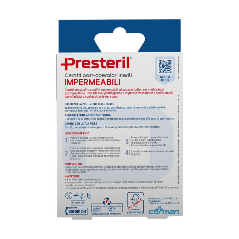 MEDIPRESTERIL - CEROTTI IMPERMEABILI 7,5cm x 5cm - immagine 2