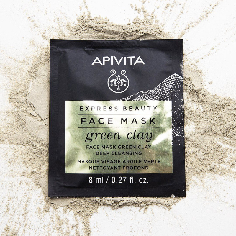 APIVITA - EXPRESS BEAUTY, MASCHERA Viso Detersione Profonda Green Clay - immagine 2