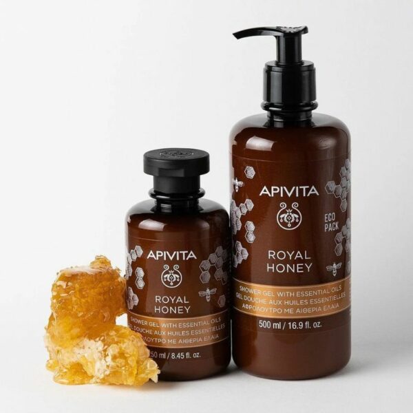 APIVITA - Gel Doccia Cremoso con Oli Essenziali Ecopack 500ml - immagine 2