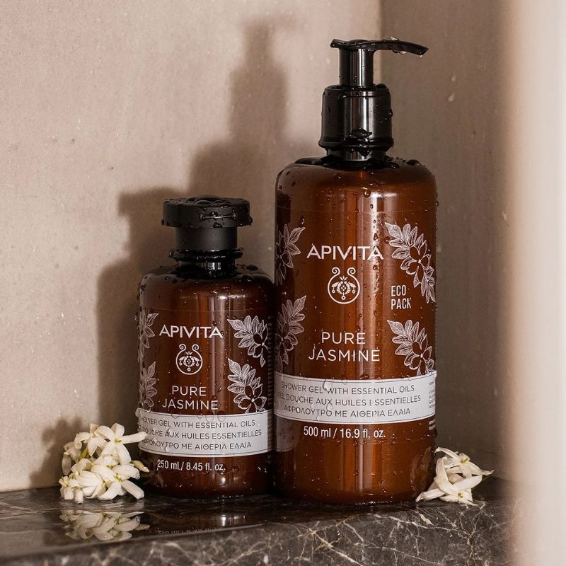 APIVITA - Gel Doccia con Oli Essenziali  Gelsomino Ecopack 500ml - immagine 2